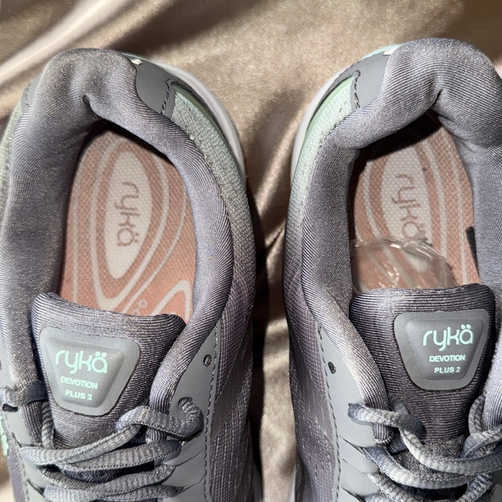 Ryka Devotion Plus 2 Walking Gray Mint Peach Sneakers Size 8 - Picture 13 of 15